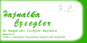 hajnalka cziegler business card